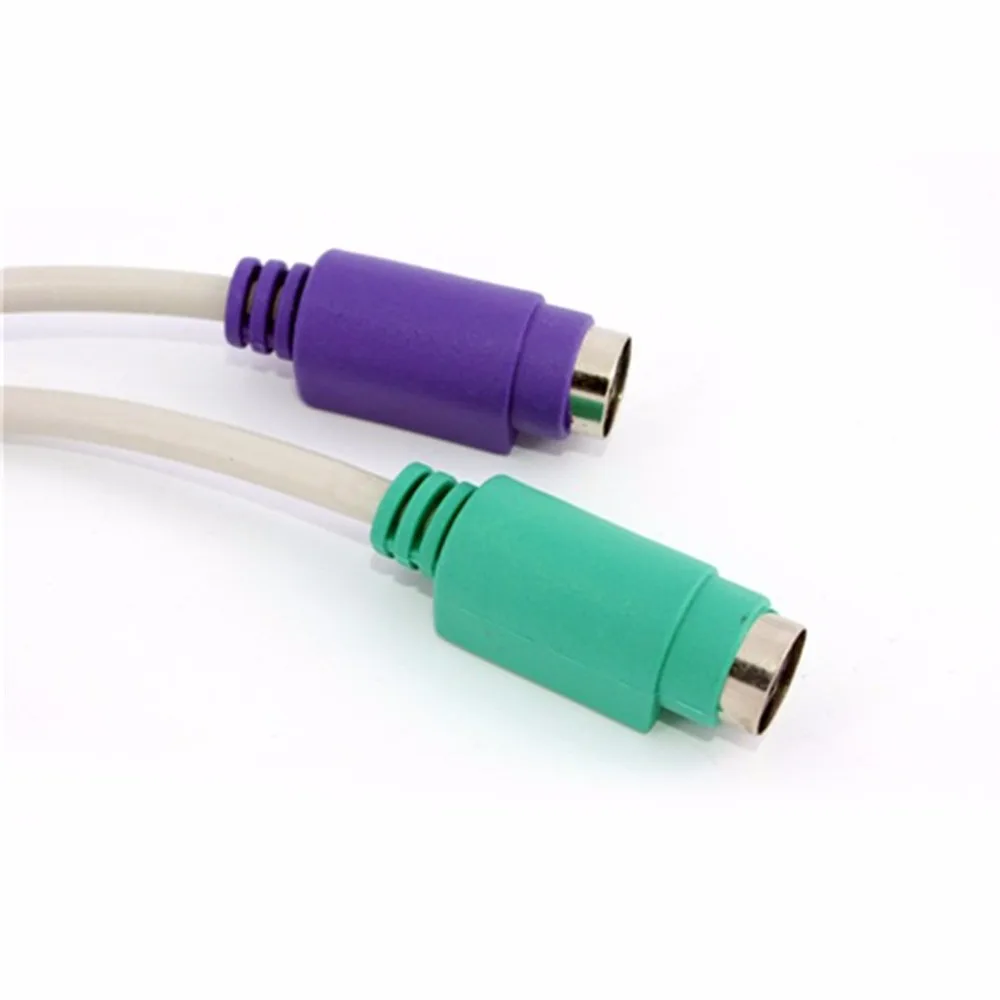 CableCC Двойной PS 2 PS/2 MINI DIN 6pin к USB 2,0 адаптер конвертер кабель для ПК клавиатура, Мышка для ноутбука