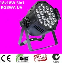 Dj освещение 18×18 w rgbwa уф 6in1 led par света Алюминиевого сплава оболочки