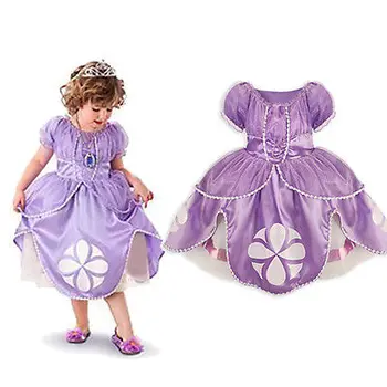 

Girls Kids Fancy Dress Clothes Purple Pageant Princess Party Costume Xmas Dress