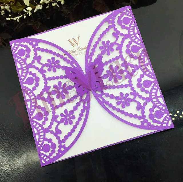 Hot Laser Cut Erfly Wedding Invitations Sets Flower Hot Laser Cut Erfly Wedding Invitations Sets Flower Cards Invitation Of