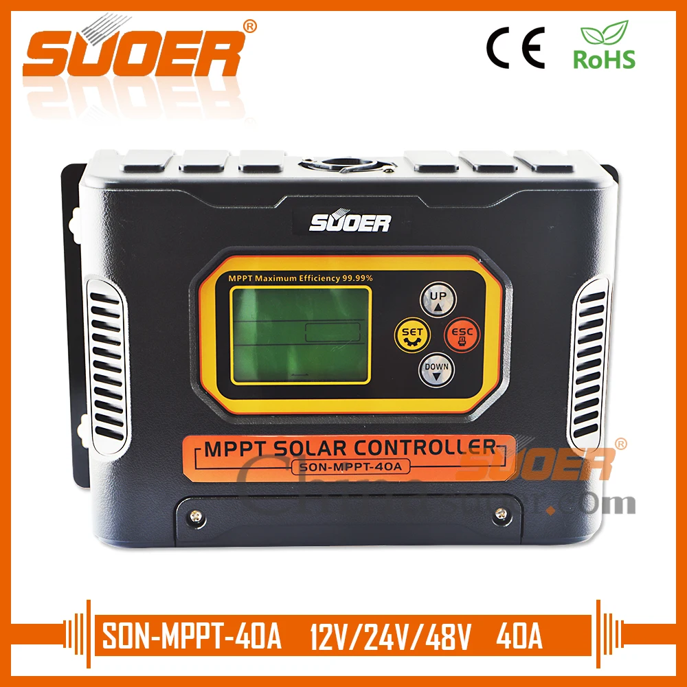 Suoer Mppt Charge Controller Solar Charge Controller Mppt 12v 24v 48v Solar Panel Controller Son Mppt 40a Solar Controllers Aliexpress