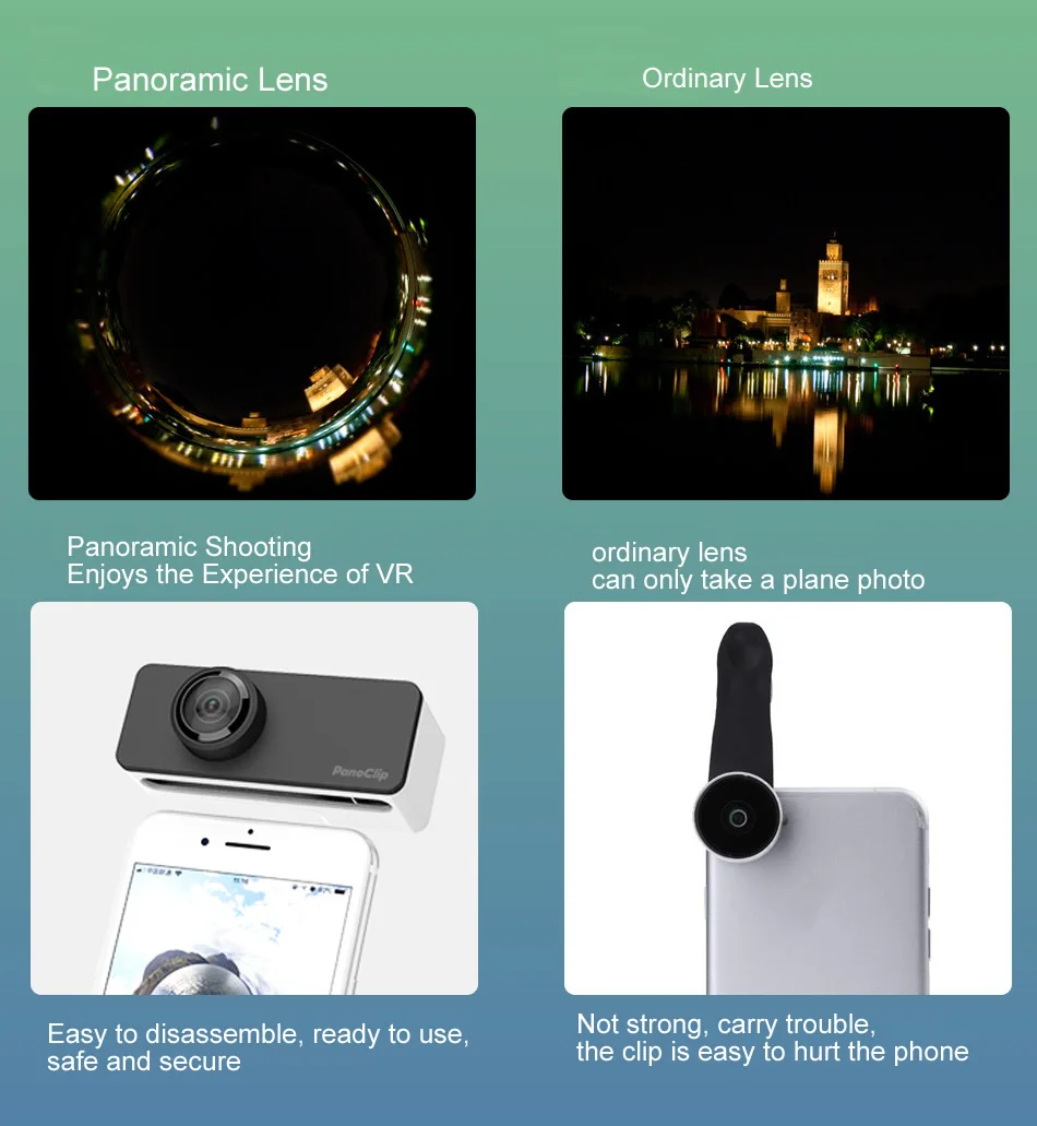 Life Magic Box Mobile Phone Panoramic 360 Degree Full View Video Camera Lens for IPhone X, IPhone7/8, IPhone7p/8p, and More