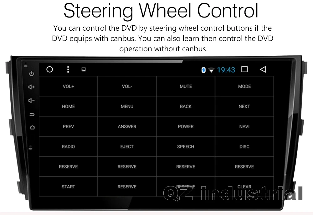 Best QZ industrial HD 10.2" 2.5D 8core Android 8.1 T8 for ZOTYE T600 2014-2017 Car DVD player with 3G 4G WIFI Radio Navi GPS RDS Map 6