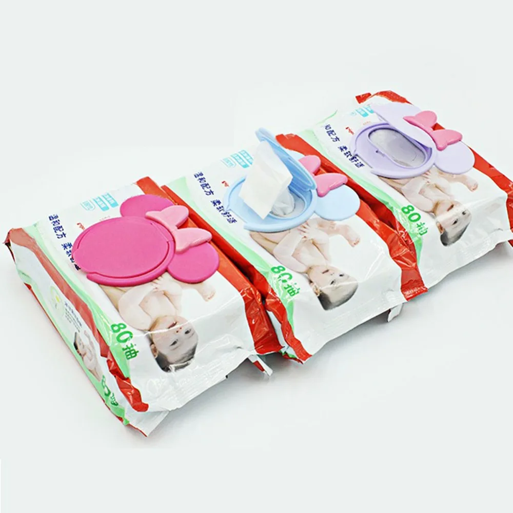 1Pc Baby Wet Wipes Newborn Baby Reusable Colorful Wet Paper Lid Cover Wet Tissues Reusable Lid Mother Baby Care Useful Accessory