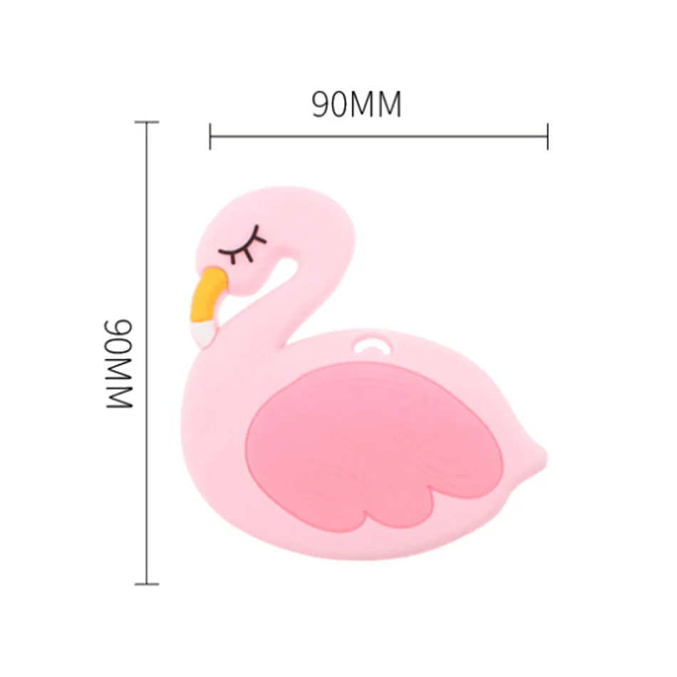 Пищевая силиконовая Прорезыватель для зубов с фламинго, Детская силиконовая Игрушка-прорезыватель для зубов Chewabl, товары для ухода за зубами, игрушка в подарок