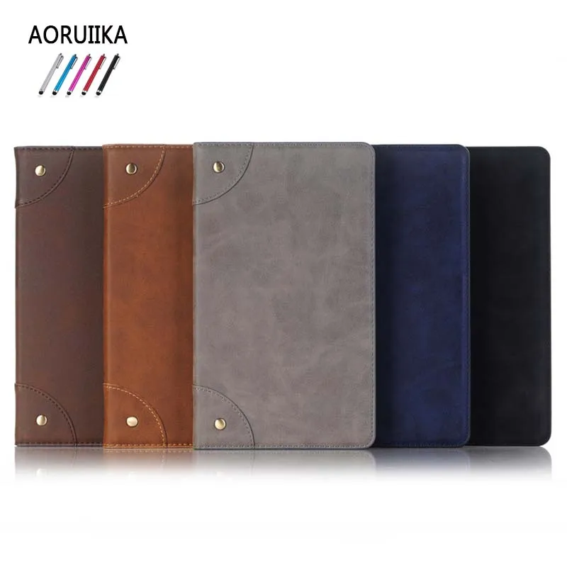 

AORUIIKA Vintage Materials Tablet Case For Huawei MediaPad T3 8.0 KOB-L09 KOB-W09 Magnetic Folding Stand Smart PU Leather Cover