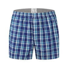 Классические базовые мужские трусы, хлопковое нижнее белье, боксеры, клетчатые шорты, мягкие большие штаны со стрелками, нижнее белье для дома, мужское нижнее белье, Размер 6XL