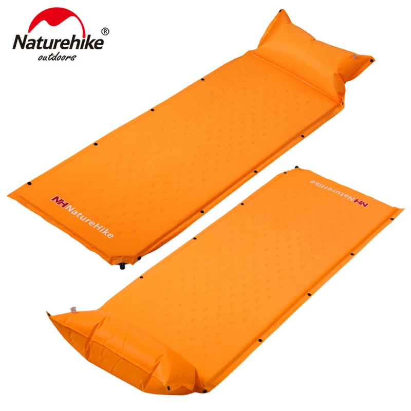 NatureHike في النوم فراش تضخيم الذات وسادة المحمولة السرير مع وسادة التخييم حصيرة واحدة شخص طوي NH15Q002-D