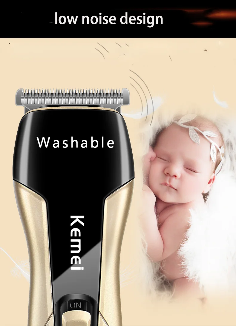 Máquina de Cortar Aparador de Cabelo Máquina de Corte de Cabelo Kemei Cabelo Lavável Elétrica Profissional 0mm Baldheaded Escultura Fade Cutter Barbeiro 7 fade cutter máquina de corte de cabelo barbeiro