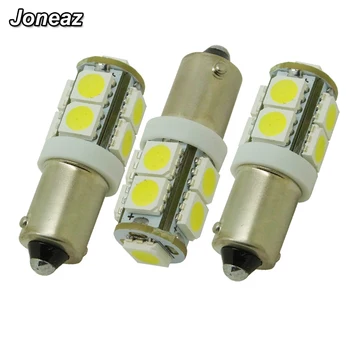 

10X BA9S BAX9s H6W LED Bulbs Used For Parking Reading lights Auto Wedge Map lighting DC 12V car styling 5050 9 leds super bright