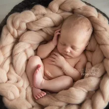 Новорожденный фотографии реквизит детское одеяло fotografie achtergronden для младенческой аксессуар ручной Витой хвосты реквизит одеяло