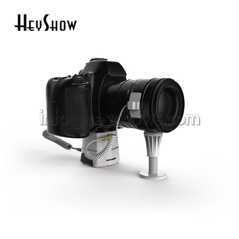 10x SLR Камера безопасности стенд для Canon Камера Anti Theft держатель Мини sony Камера сигнализация для Nikon Panasonic магазин - Цвет: White black stand