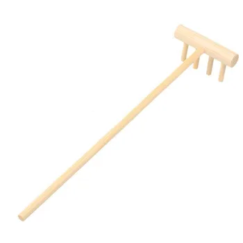

1pcs Mini Wooden Rake Sand Table Accessories Handmade Home Decoration