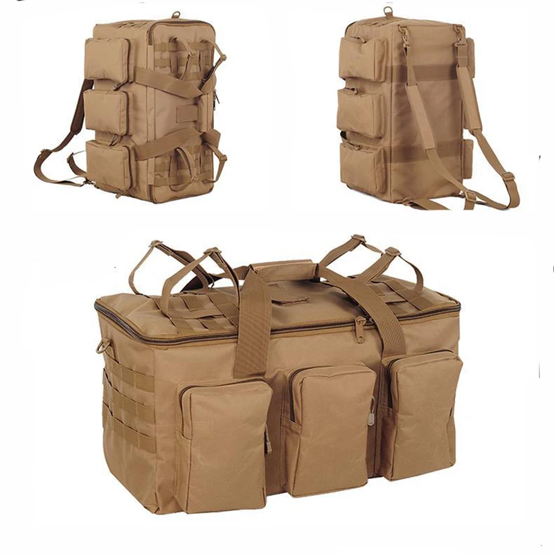 Камуфляжная сумка для багажа, большая емкость, Мужская военная сумка, рюкзак 55L, рюкзаки для путешествий