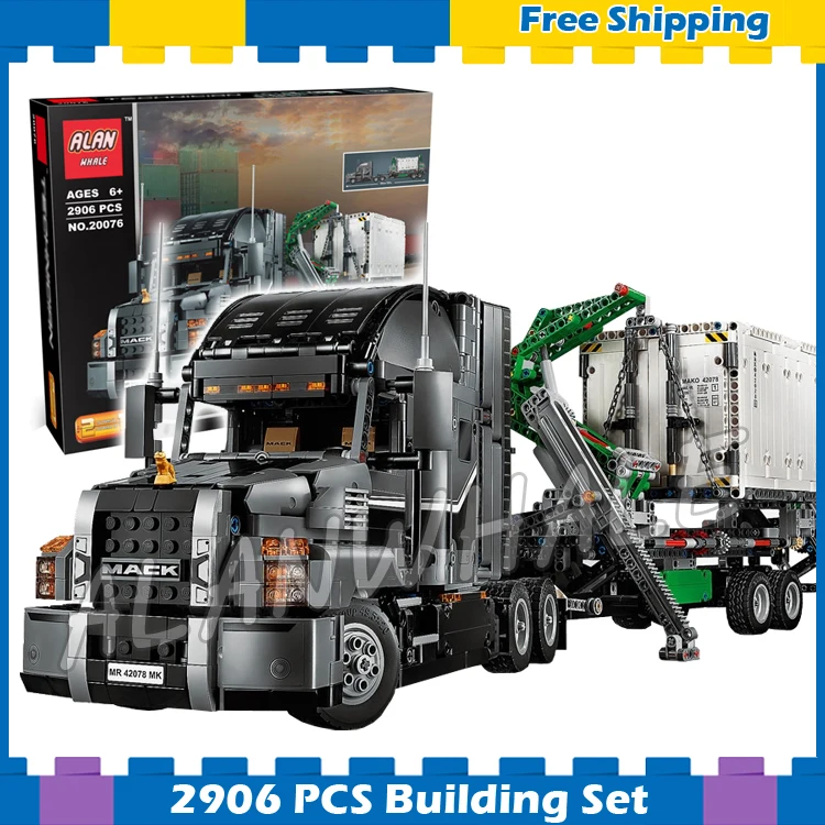

2906pcs 2in1 Techinic Advanced Mack Anthem Mack LR Garbage Truck 20076 DIY Model Building Blocks Gifts Sets Compatible With Lego