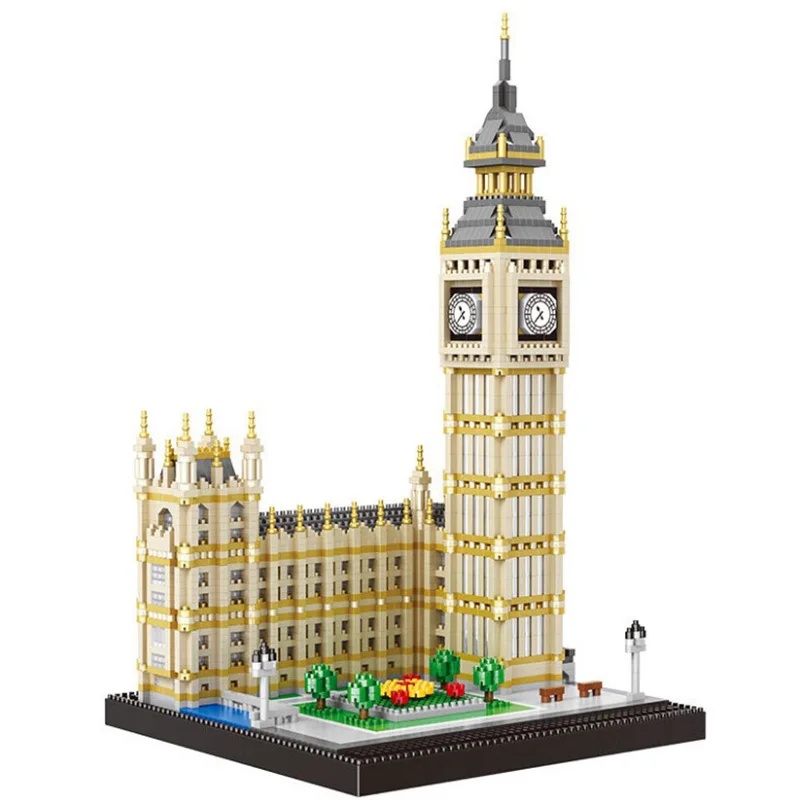 

3600Pcs Mini Architecture Elizabeth Tower Block Set UK Big Ben Balody Compatible Kids Building Toy with manual