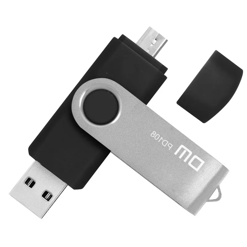 DM PD108 8 ГБ 16 ГБ 32 ГБ OTG USB2.0 с двойной разъем используется для OTG Смартфон и компьютер - Цвет: Silver