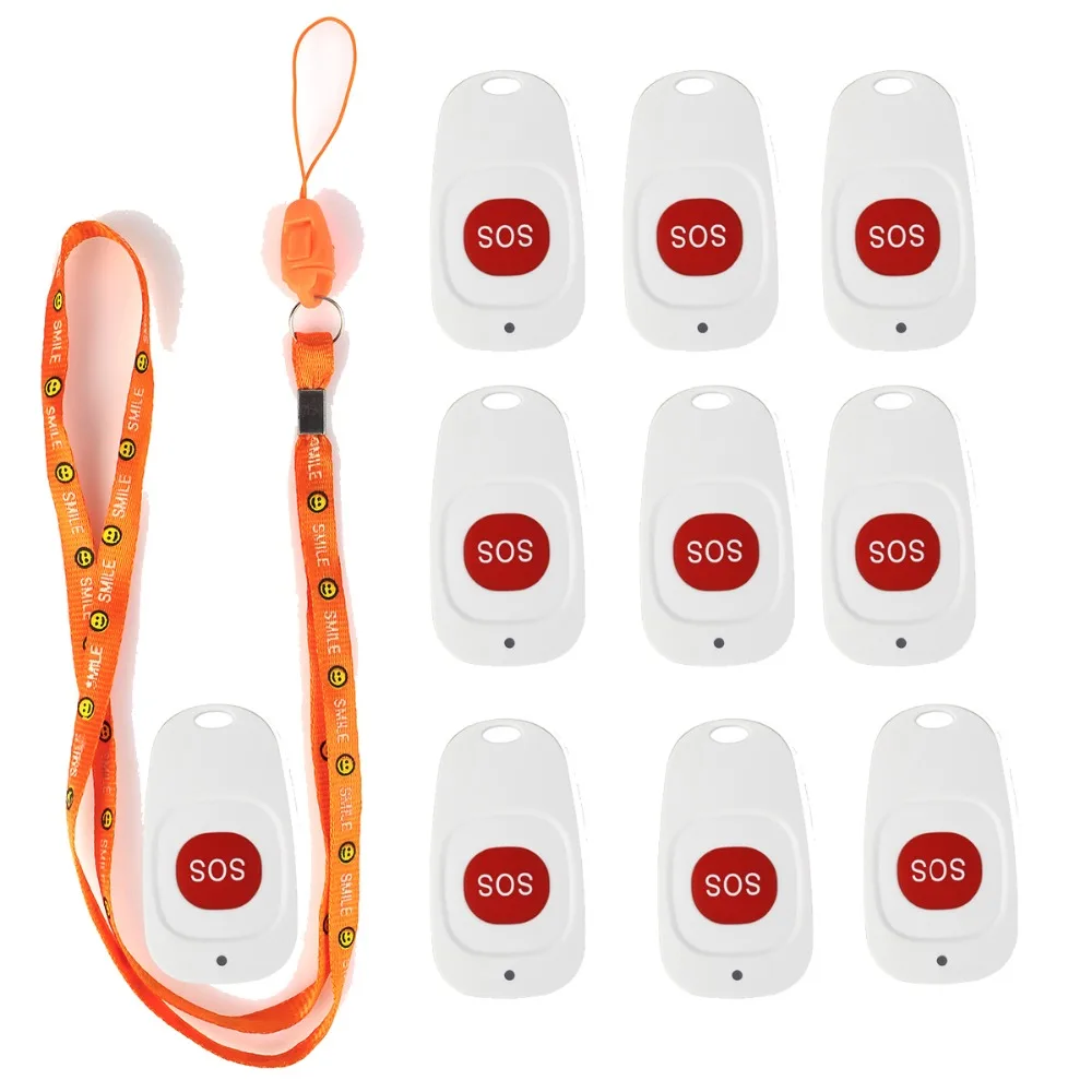 10PCS Call Bell Emergency Pager Call Button for Wireless Calling System