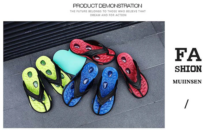 Summer Men Flip Flops Male Mixed Color Slippers Men Casual PVC EVA Shoes Summer Fashion Flats Comfortable Sandals Size 40~45