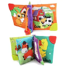 Для малышей, с рисунками животных, блокнот, Обложка из мягкой ткани просвещение игрушки Детские Образовательные Подарки, не токсичен и не наносящий вреда окружающей среде материал