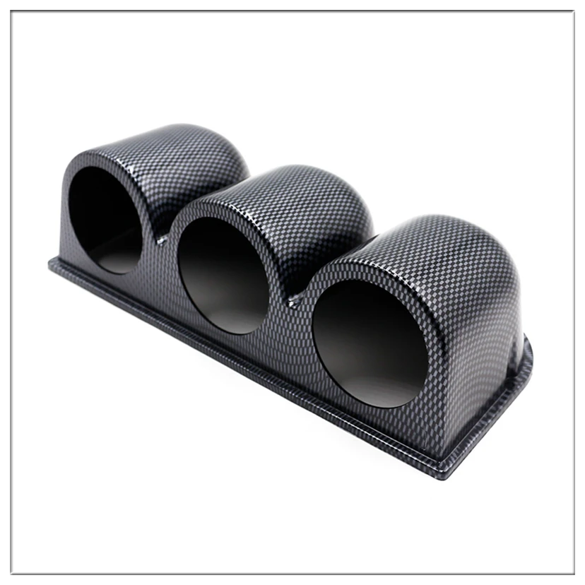 52mm Carbon Gauge Pod Triple hole Cup Car 52mm gauge Cap Cup Dash Pod
