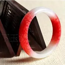 Natural Genuine Beautiful Red Chicken Blood Jade Jadeite Bangle Bracelet 56-62mm