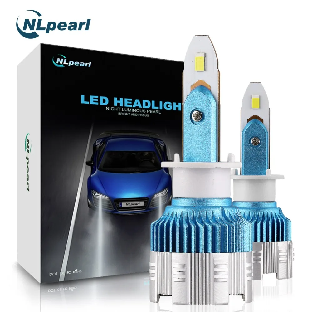 

NLpearl 2x Mi2 50W 8000LM Led H1 Headlight Bulbs H4 H7 H1 Led Bulb H3 9005/HB3 9006/HB4 H8 H11 6000K 12V 24V Auto Fog Headlamp