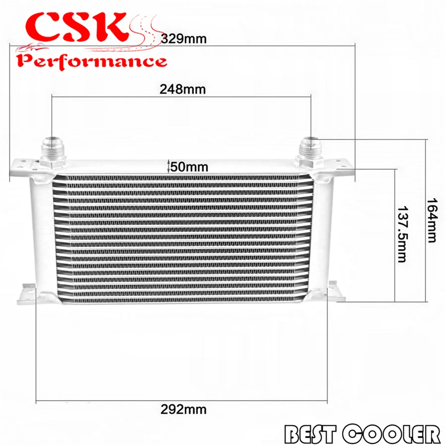 19 рядный масляный охладитель w/кронштейн комплект Подходит для BMW E36/E46 M3 135/E90 335/640/740X1/Z4