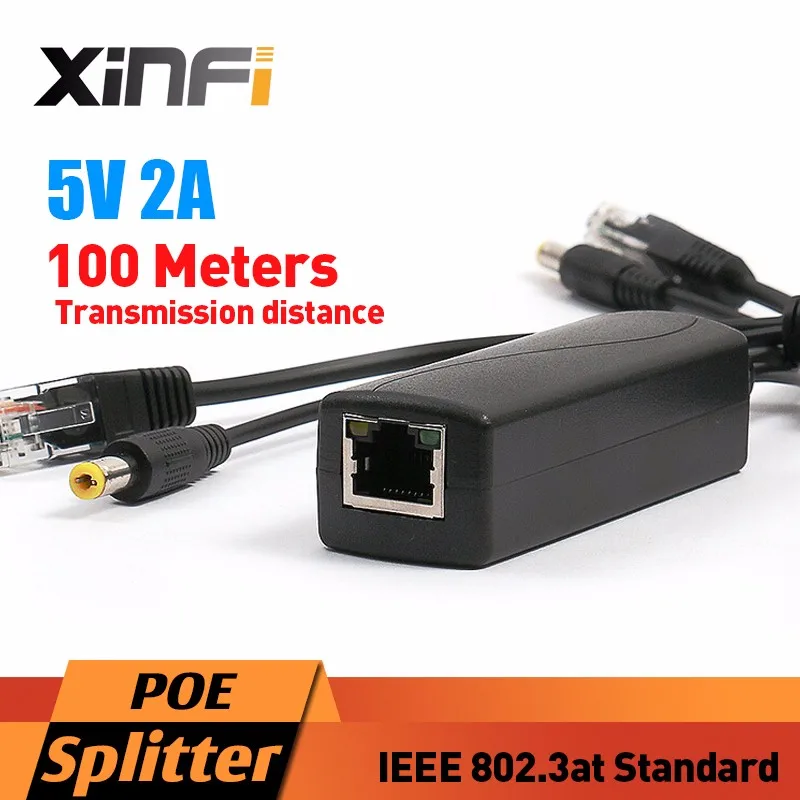 Xinfi-DC-12V-POE-Adapter-Injector-Splitter-Connector-IEEE802-3af-Active-10-100Mbps-For-IP-Cameras
