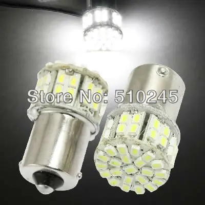 100x 12 В авто светодиодные S25 P21W BA15s 1156 50 LED SMD 50smd Включите свет лампы белый