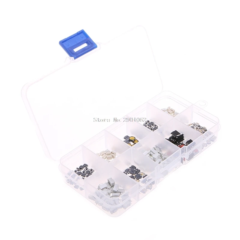 

250 Pcs 10 Types Tactile Push Button Touch Switch Remote Keys Microswitch -B119