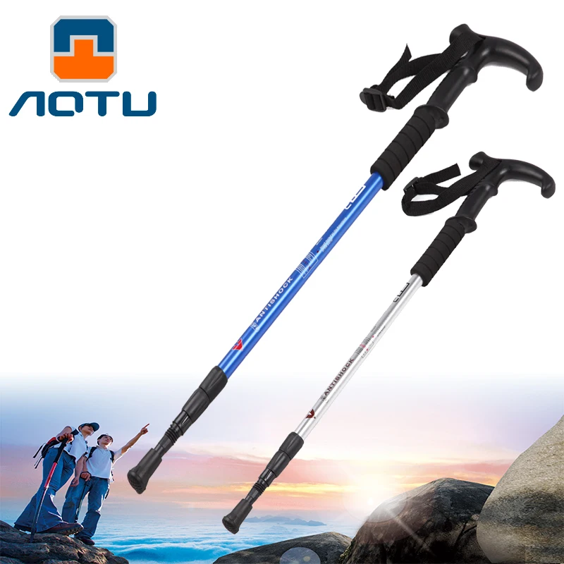 

2 Pcs/lot Professional Nordic Walking Sticks Treking Tungsten Steel Tip Hiking Ski Baston Trekking Poles Alloy Crutches Staff