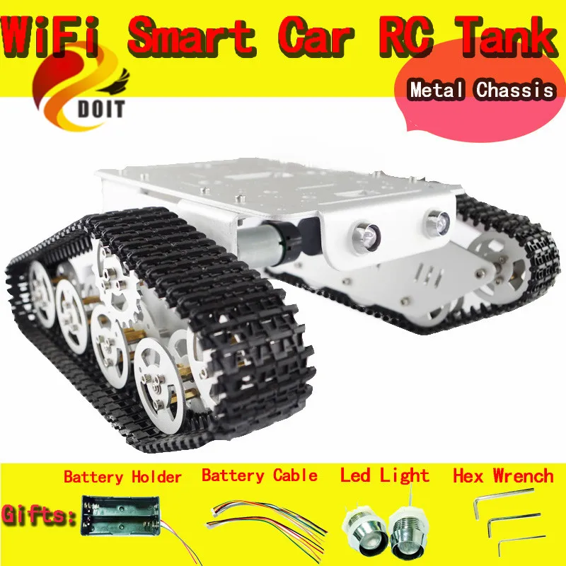 Official DOIT Metal Robot Tank Car chassis Track Caterpillar Chassis Remote Control Tracked Crawler Wheel Track Mounted Model