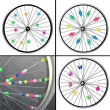Светящийся пластиковый зажим для колеса спицы украшения бисером для детского велосипеда