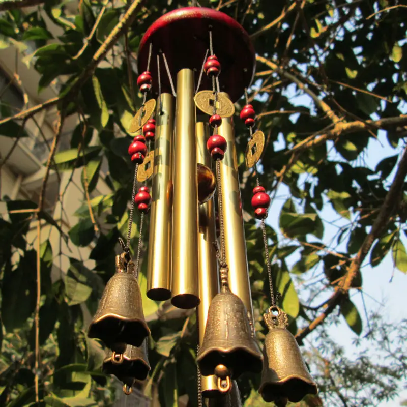 Amazing-Wood-Metal-Garden-ornaments-4-Tubes-5-Bells-Alloy-Yard-Garden-Outdoor-Living-Wind-Chimes