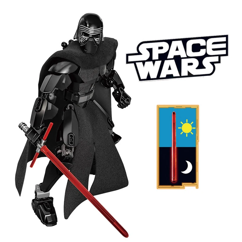 Buildable Figure Building Block Stormtrooper Darth Vader Kylo Ren Chewbacca Boba Jango Fett экшн игрушка для детей|toys for|ksz