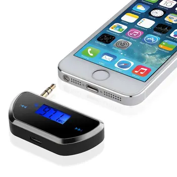 

Newest Version Digital Display Mini FM Transmitter 3.5mm Audio Socket In-car FM Transmitter Audio Radio