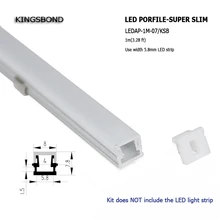 20 шт. 1 м супер тонкий светодиодный профиль водонепроницаемый чехол светодиодный канал светодиодный алюминиевый скользящий для 5,8 мм печатной платы светодиодные полосы света