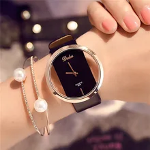 Reloj de cuarzo de cuero superior para mujer, reloj de vestir redondo con estilo antiguo de lujo para mujer, reloj femenino Montre