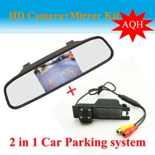 2 in 1 Auto parking System for OPEL Astra H/Corsa D/Meriva A/Vectra C/Zafira B CCD Car Rear View Camera + HD Car rear Mirror