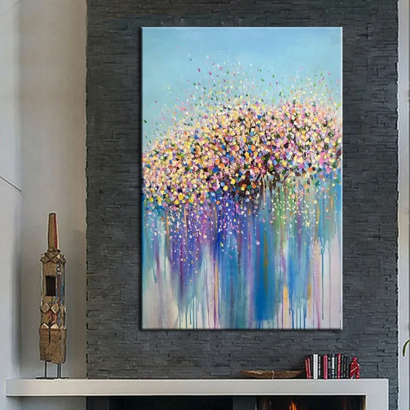 

Fashion Wall Painting Hand-painted Abstract Colorful Graffiti Oil Paintings on Canvas Handmade Home Decor Art Pictures Gifts