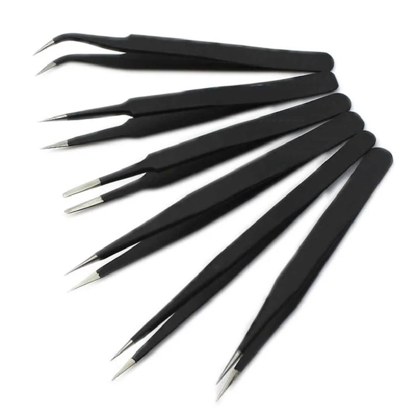 

Best Deal New Good Quality 6pcs Precision Tweezer Set Antistatic Tweezers Stainless Tweezers Make up Tools#30