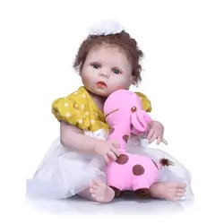 NPKCOLLECTION Прекрасный новорожденных для маленьких девочек игрушки куклы 22 ''Реалистичная Reborn куклы силиконовые винил всего тела жив bebe Boneca