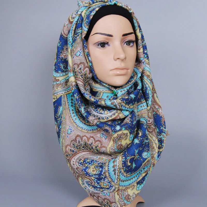 

(12 pieces/lot) Wholesale ladies Vintage printed kerchief muslim wrap headband COTTON hijab scarf /scarves GBS338
