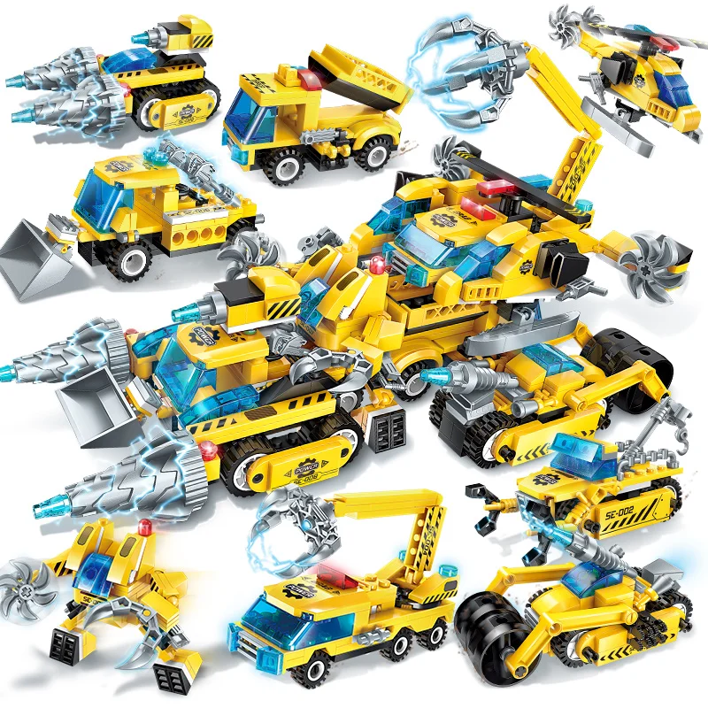 

City Series Engineering Compatible Legoed Transport Truck Sets Building Blocks Tractors Chariot Children Assemble Bricks Toys