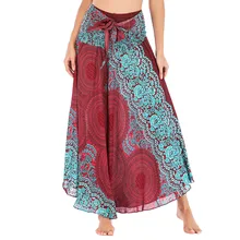 Женская юбка юбки jupe женские юбки mujer длинные в стиле хиппи бохо цыганские цветы эластичный Цветочный Пояс юбка Z4
