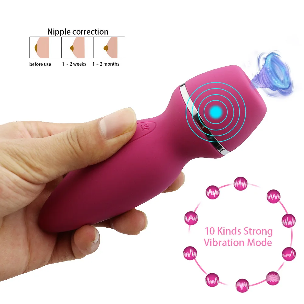  ¡El más nuevo Juguete sexual para mujer Cargador USB vibrador de succión corrector de pezones estim