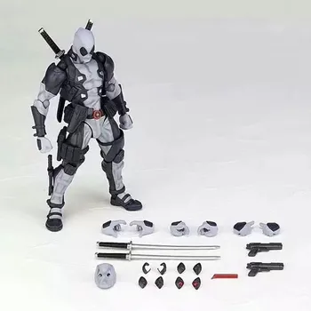 

Revoltech Series NO.001 Deadpool Gray Color Ver. PVC Action Figure Collectible Model Toy 15cm
