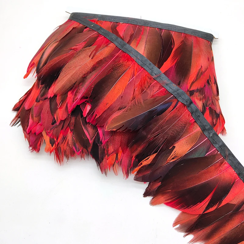 

Wholesale 10yards High Quality Pheasant Feathers 8-10cm/3-4inch Feather Trimming/Ribbon Dress Skirt Carnival Costumes Plumes Diy