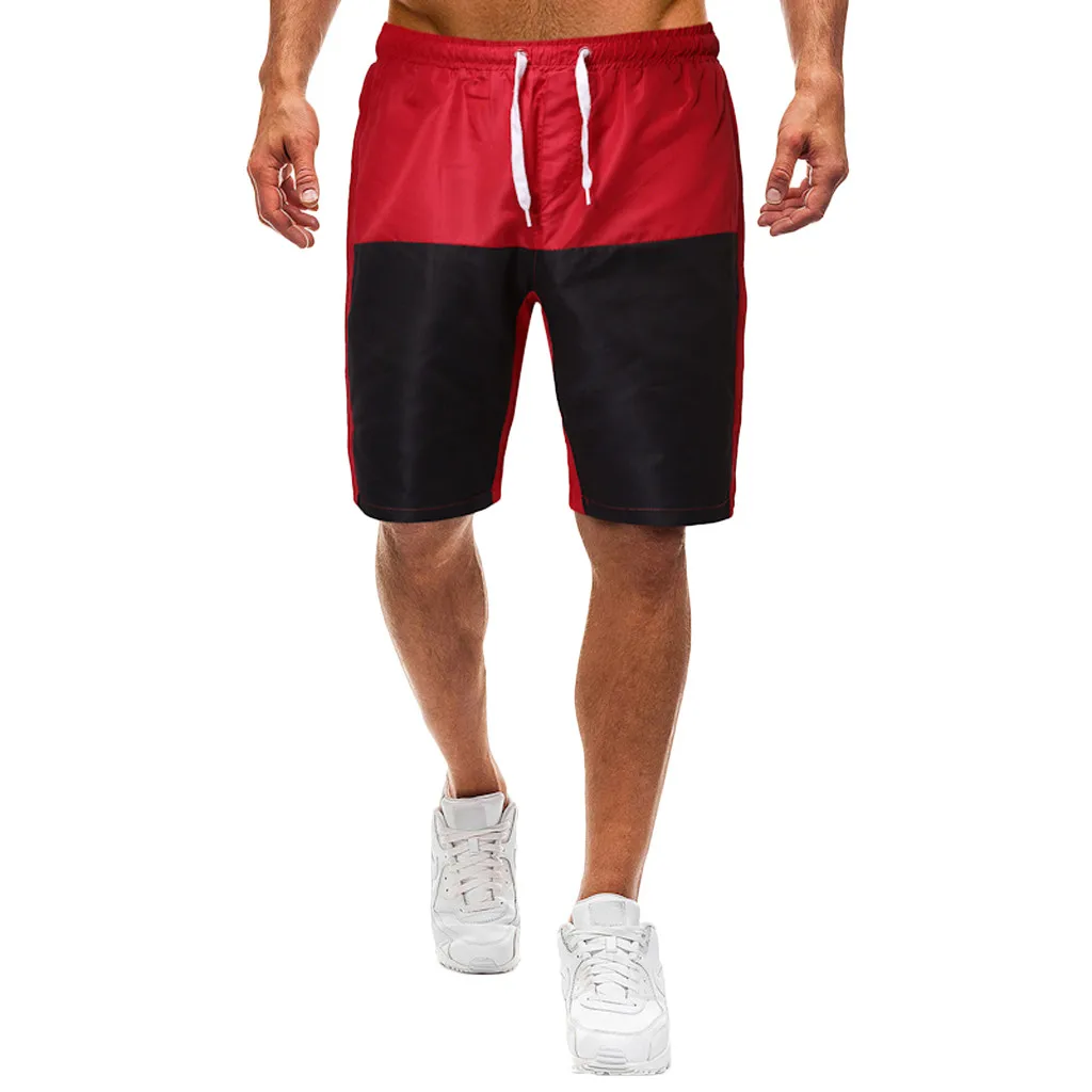 Новые мужские шорты Горячая Распродажа повседневные пляжные шорты мужские спортивные модные Лоскутные повседневные свободные спортивные штаны шорты на шнурке z0626